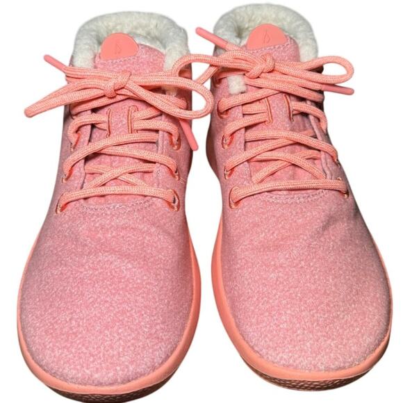 Allbirds NWB Wool Runner Up Mizzle Fluffs High Tops Fleece Lined Pink Size 9 - Picture 8 of 10